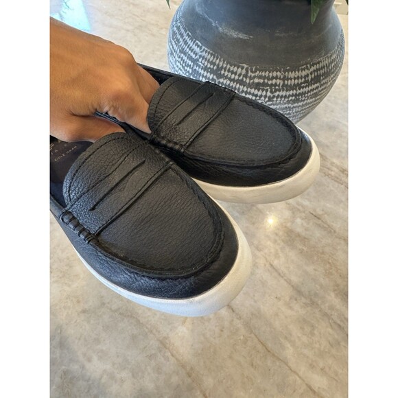 Cole Haan Womens Nantucket Loafer Size 5.5 Black Leather Flat Penny Boat - Picture 10 of 15